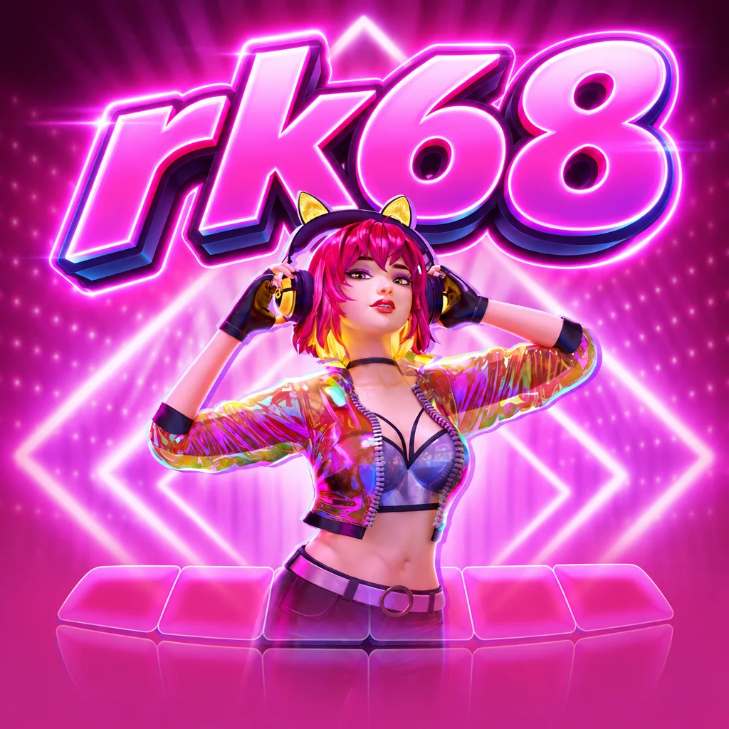 rk68 menampilkan suasana pesta musik disko dengan lampu sorot panggung di game Rave Party Fever